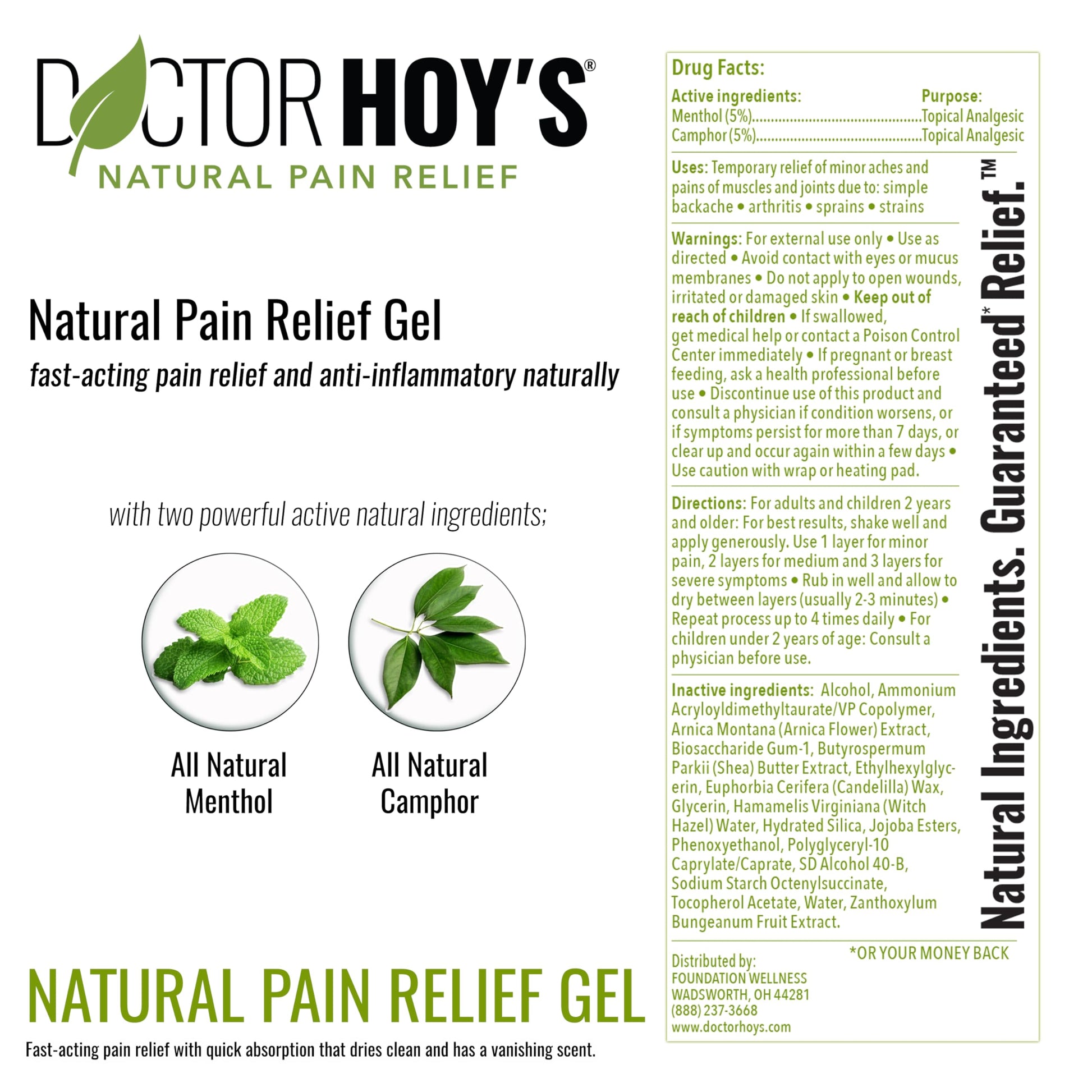 DOCTOR HOY'S Natural Pain Relief Gel, Water Based with Arnica, Anti-Inflammatory, Clean, Safe and Effective Natural Pain Relief, 3 oz. Roll-On, 3pk DOCTOR HOY'SBuy Supplements Australia