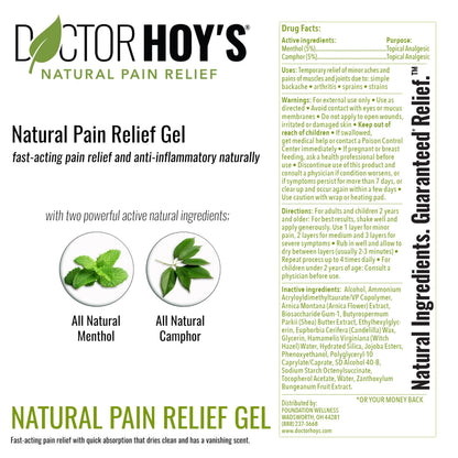DOCTOR HOY'S Natural Pain Relief Gel and Arnica Boost Recovery Cream, Clean, Safe, Effective Natural Pain Relief and Anti-Inflammatory, 3 oz Combo Pk DOCTOR HOY'SBuy Supplements Australia