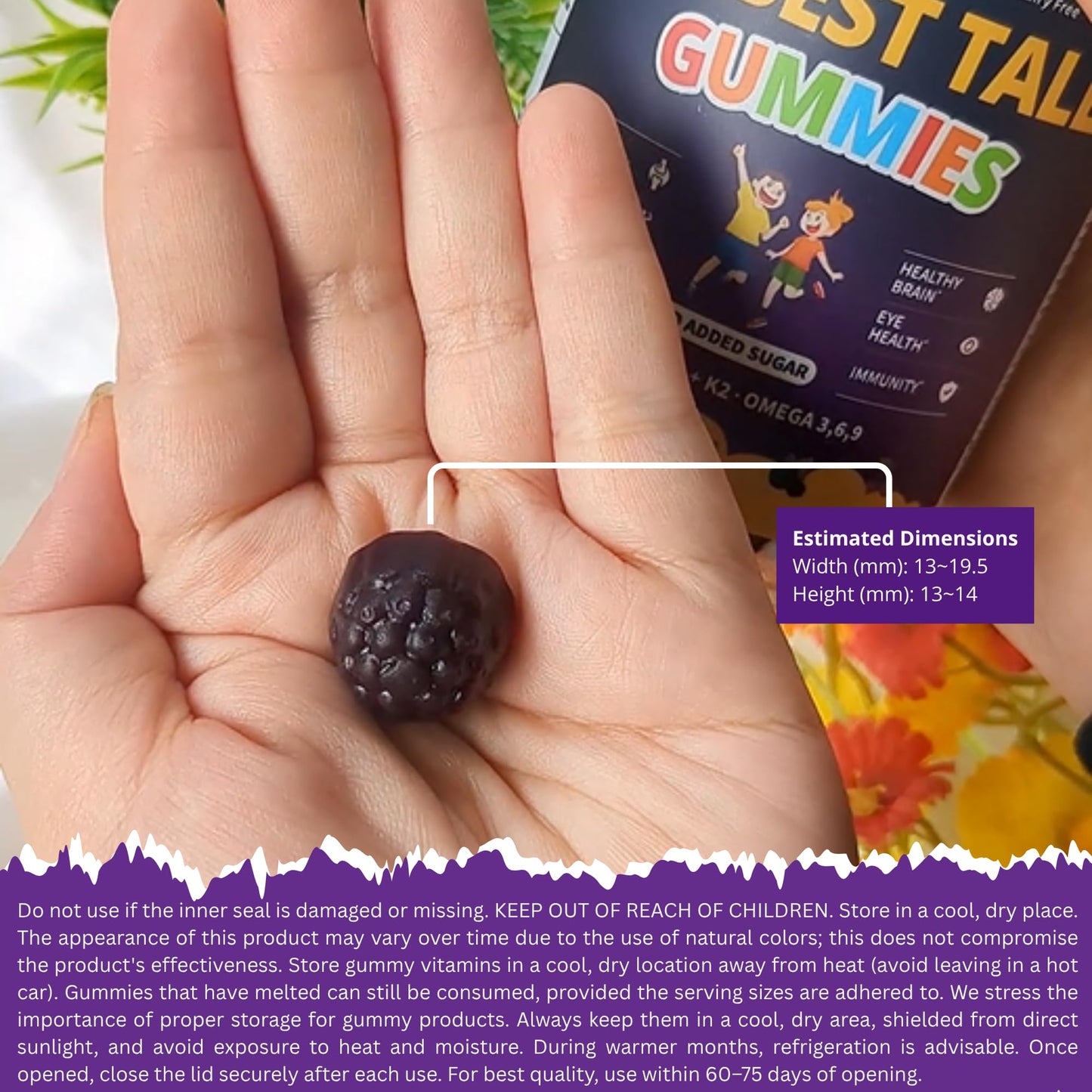 NuBest Tall Gummies for Kids Age 2+ & Teens | Bone Strength, Immunity, Digestive Health with Calcium, Vitamin D3, K2, B Complex, Magnesium, Zinc