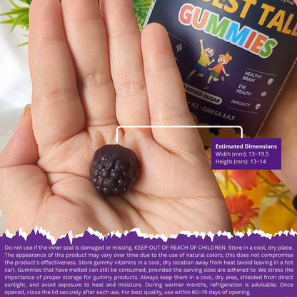 NuBest Tall Gummies for Kids Age 2+ & Teens | Bone Strength, Immunity, Digestive Health with Calcium, Vitamin D3, K2, B Complex, Magnesium, Zinc