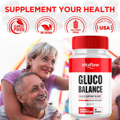 (3 Pack) Vitaflow Balance Support Supplement Capsules, Official VitaFlow Support Supplements Pills with All Natural Premium Ingredients, Vita Flow Advanced Glyco Balance for Men & Women (180 Capsules) Syvor buy supplements Au
