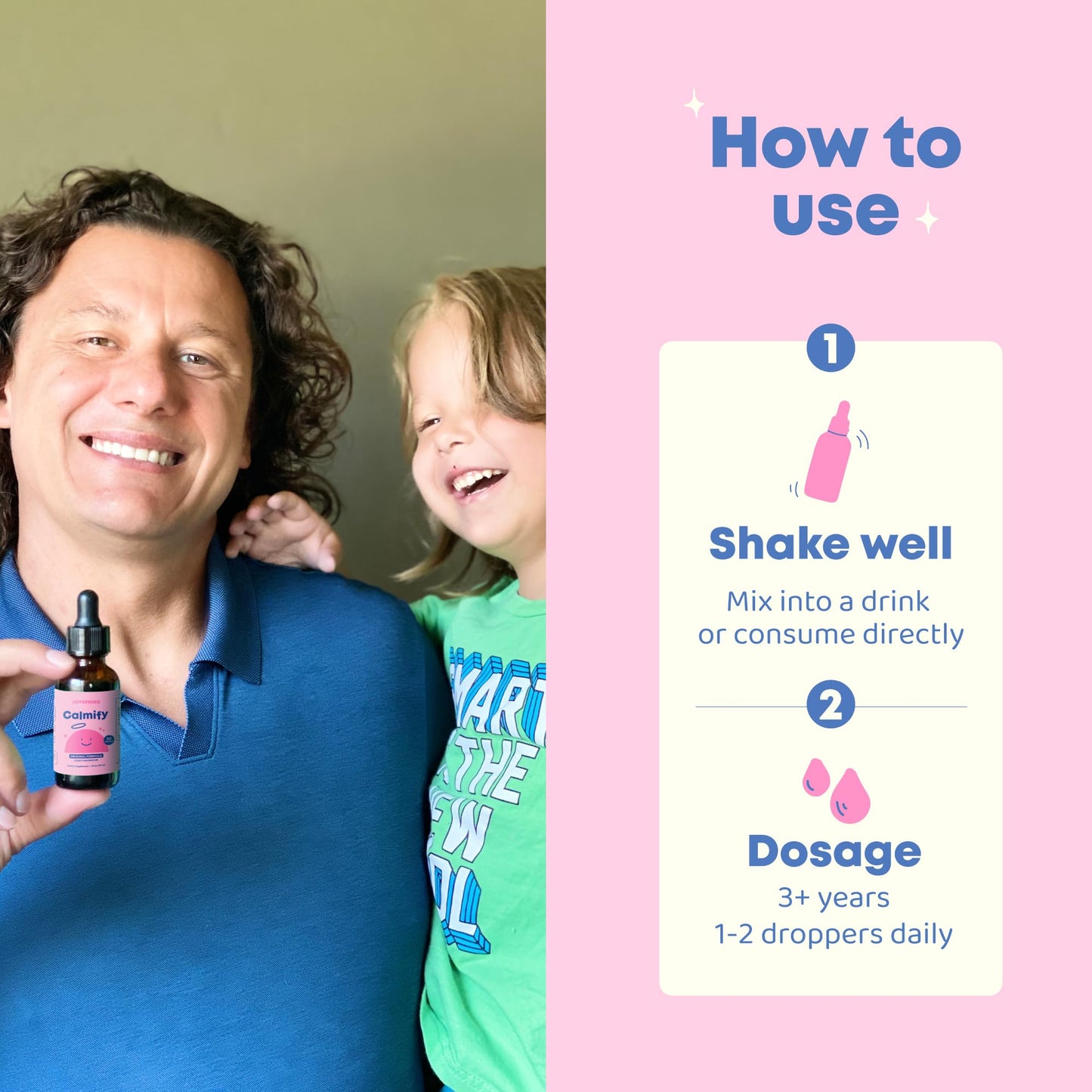 JoySpring Calmify Magnesium Citrate Liquid for Kids - Sugar-Free, Gluten-Free Calming Supplement with Chamomile