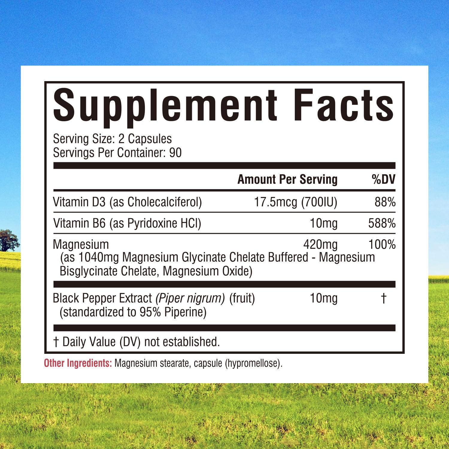 Innate Vitality Magnesium Glycinate Complex, 420mg Elemental Magnesium Per Serving, Enhanced Absorption, Black Pepper, Vitamin D3 & B6, Sleep Mood Bone Nerve Support, 180 Caps Innate VitalityBuy Supplements Australia
