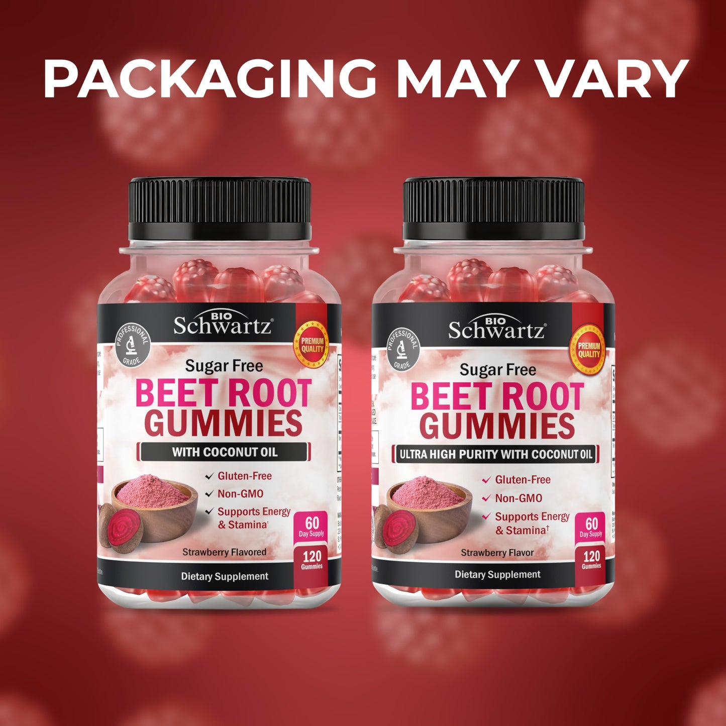 Sugar Free Beet Root Gummies - Nitric Oxide Gummies Infused with Coconut Oil for Highest Absorption - Supports Energy & Whole Body Health