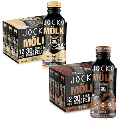 Jocko Fuel Protein Shake Bundle - Vanilla and Chocolate (24 Count) Jocko Fuel buy supplements Au
