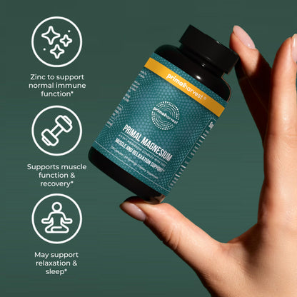 Magnesium Supplement Complex 310mg by Primal Harvest with Magnesium Glycinate, Citrate, Malate, and Zinc 120 Capsules Primal Harvest buy supplements Au
