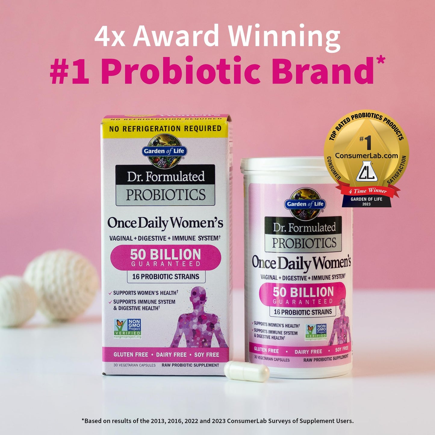 Garden of Life Organics Multivitamin for Men & Dr. Formulated Women's Probiotics Once Daily, 16 Strains, 50 Billion, 30 Capsules Garden of Life buy supplements Au