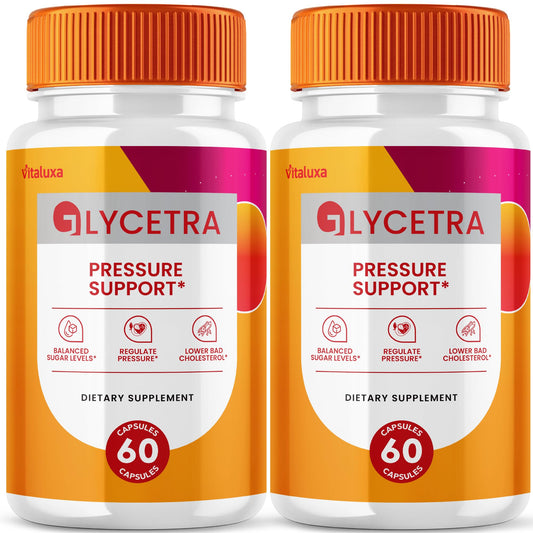 (2 Pack) Glycetra Capsules, Glycetra Blood Support Supplement Advanced Formula Premium Blend All Natural Balance Flow, Glicetra Pills Maximum Strength Glycogen Support Health Wellness Review (120 Ct) Vitaluxa buy supplements Au