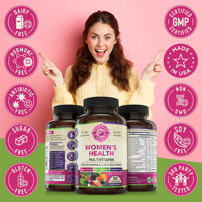 Womens Daily Multivitamins & Mens Daily Multivitamins Bundle (One Bottle Each) - Supports Holistic Wellness, Including Energy & Focus. Multivitamin & Multimineral Blend. Made in The USA. WHOLE WORLD WELLNESS buy supplements Au