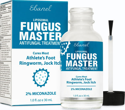 Ebanel Antifungal Cream Miconazole Athletes Foot Treatment, Cures Fungal Infection Leading to Nail Fungus, Jock Itch Cream with Undecylenic Acid, Tea Tree & Manuka Oil, Fast Itch Relief for Ringworm