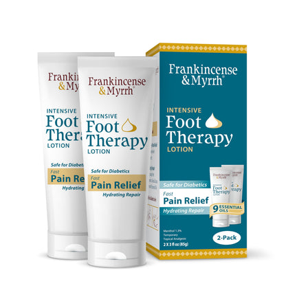FRANKINCENSE & MYRRH Foot Pain Relief Cream - Intensive Foot Therapy Lotion - Diabetic Nerve Pain Relief Cream | Restless Leg Syndrome | Frankincense Essential Oil, 3 Ounce (2-Pack) FRANKINCENSE & MYRRHBuy Supplements Australia