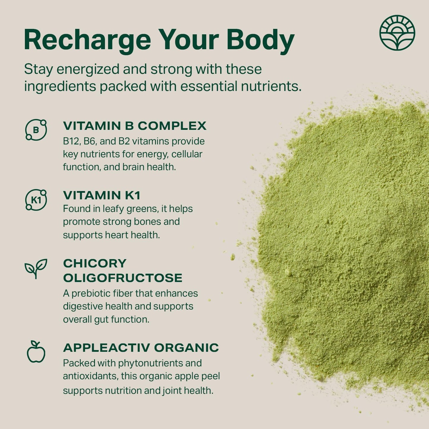 Proper, The Greens Daily Boost Organic Greens Powder. Whole Food, Apple Flavour Veggie Powder Superfood with Wheatgrass, Spirulina, Chlorella, Probiotics.