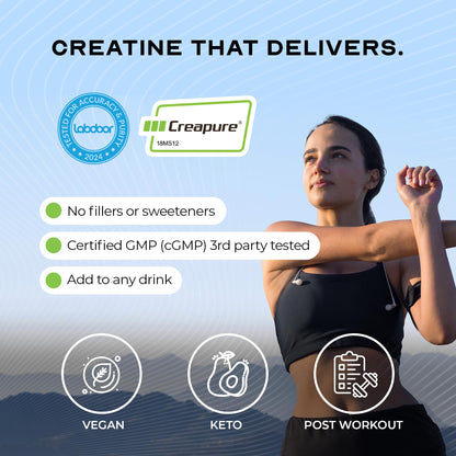 Muscle Feast Creapure Creatine Monohydrate Powder, Vegan Keto Friendly Gluten-Free, Mass Gainer, Muscle Recovery Supplement and Trusted Creatine for Muscle Growth,
