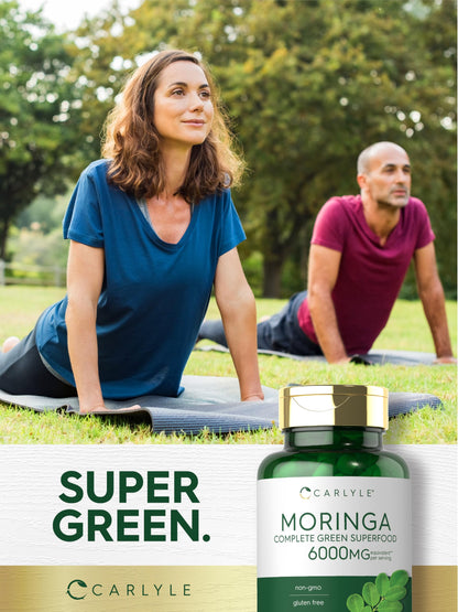 Carlyle Moringa Oleifera Supplement | 180 Capsules | Complete Green Superfood for Women and Men | Non-GMO and Gluten Free | from Moringa Leaf Powder CarlyleBuy Supplements Australia