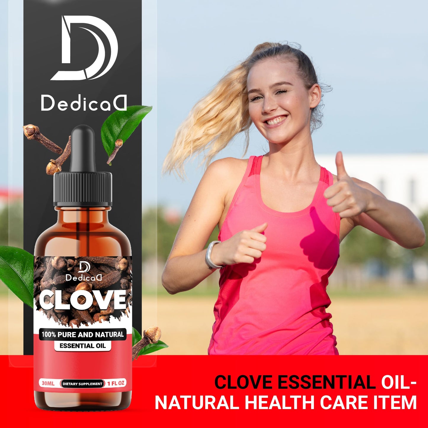 DEDICAD - 1 FL Oz - 30ml - Clove Essential Oil Supplement – for Toothache, Oral Care, Skin & Hair – Clove Oil Organic DEDICAD buy supplements Au