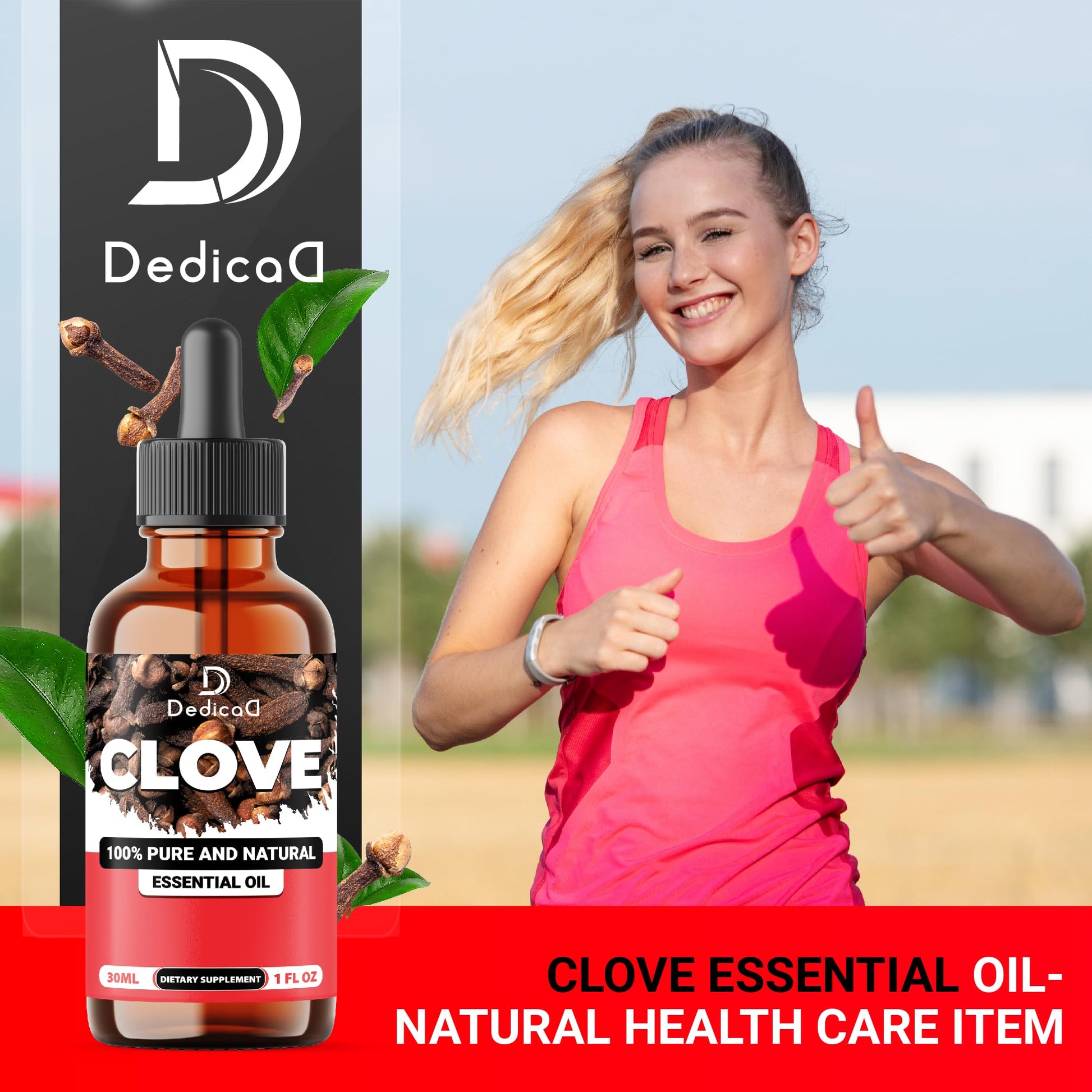 DEDICAD - 1 FL Oz - 30ml - Clove Essential Oil Supplement – for Toothache, Oral Care, Skin & Hair – Clove Oil Organic DEDICAD buy supplements Au