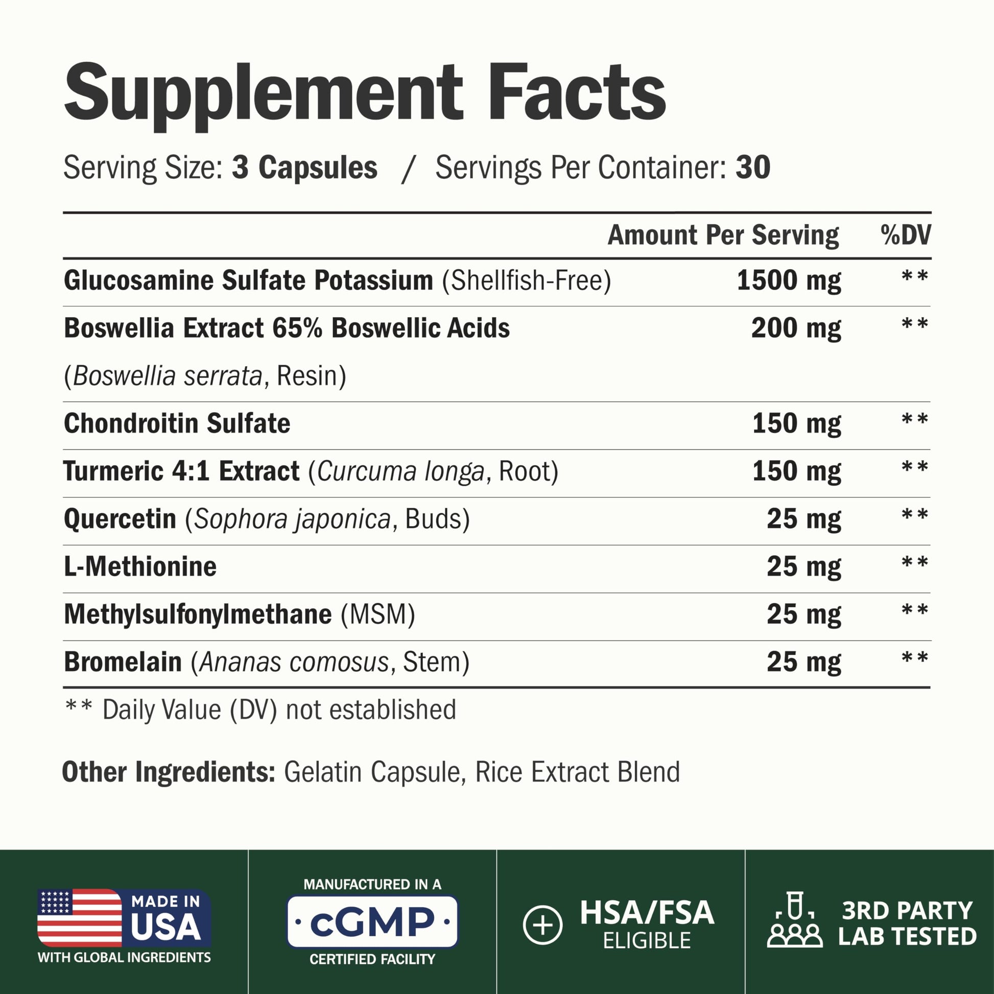 Glucosamine Chondroitin MSM – Joint Support Supplement for Women and Men with Glucosamine Sulfate 1500 mg, Chondroitin and MSM – for Cartilage, Joint Health and Flexibility – 90 Capsules Vimerson Health buy supplements Au