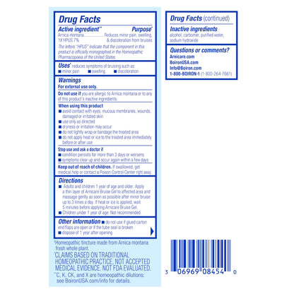 Boiron Arnicare Bruise Gel for Relief of Pain, Inflammation or Swelling, Soreness, and Discoloration - Non-greasy and Fragrance-Free - 1.5 oz BoironBuy Supplements Australia