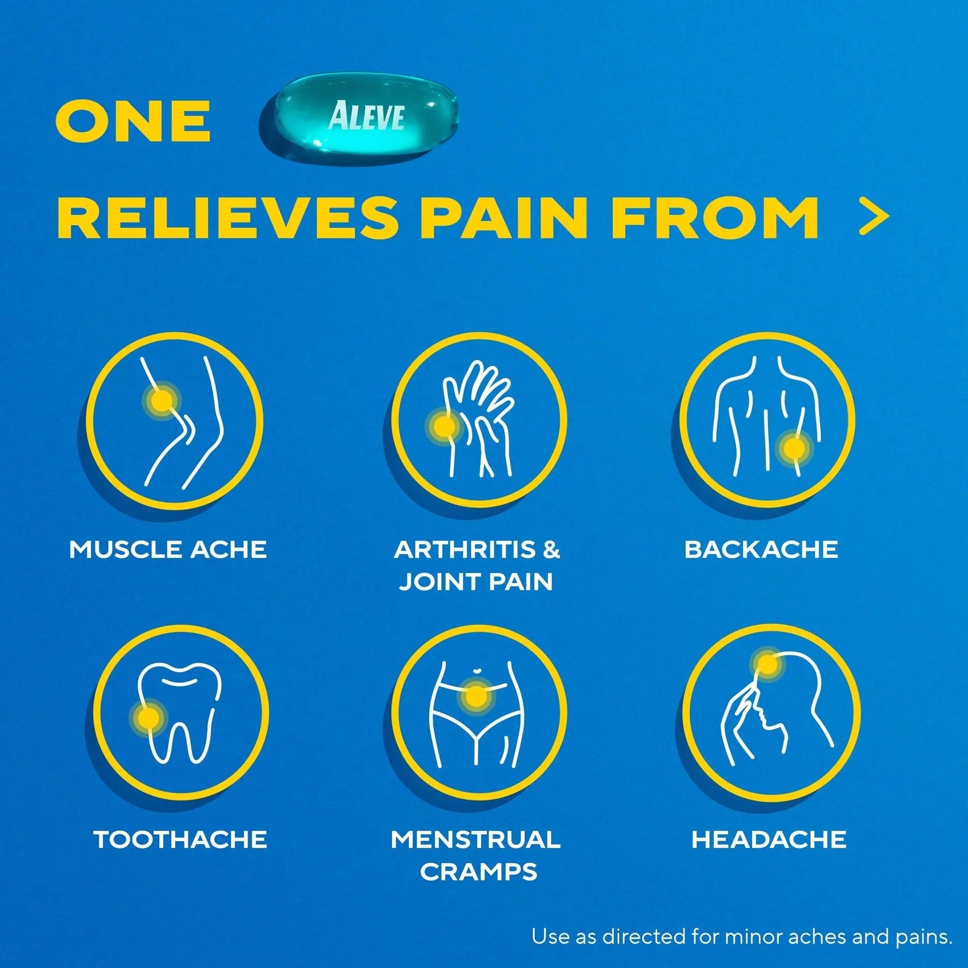 Aleve Liquid Capsules, Naproxen Sodium Capsules 220 mg (NSAID), Pain Reliever/Fever Reducer, Fast Pain Relief, 120 Count AleveBuy Supplements Australia