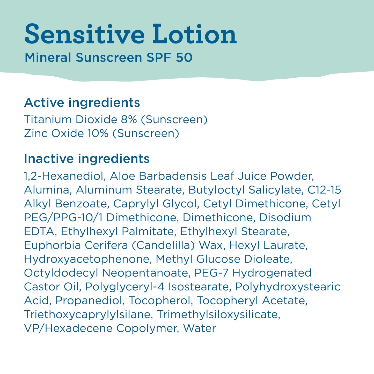 Blue Lizard Sensitive Mineral SPF 50 Sunscreen Lotion, 100% Mineral Sunscreen, UVA/UVB Protection