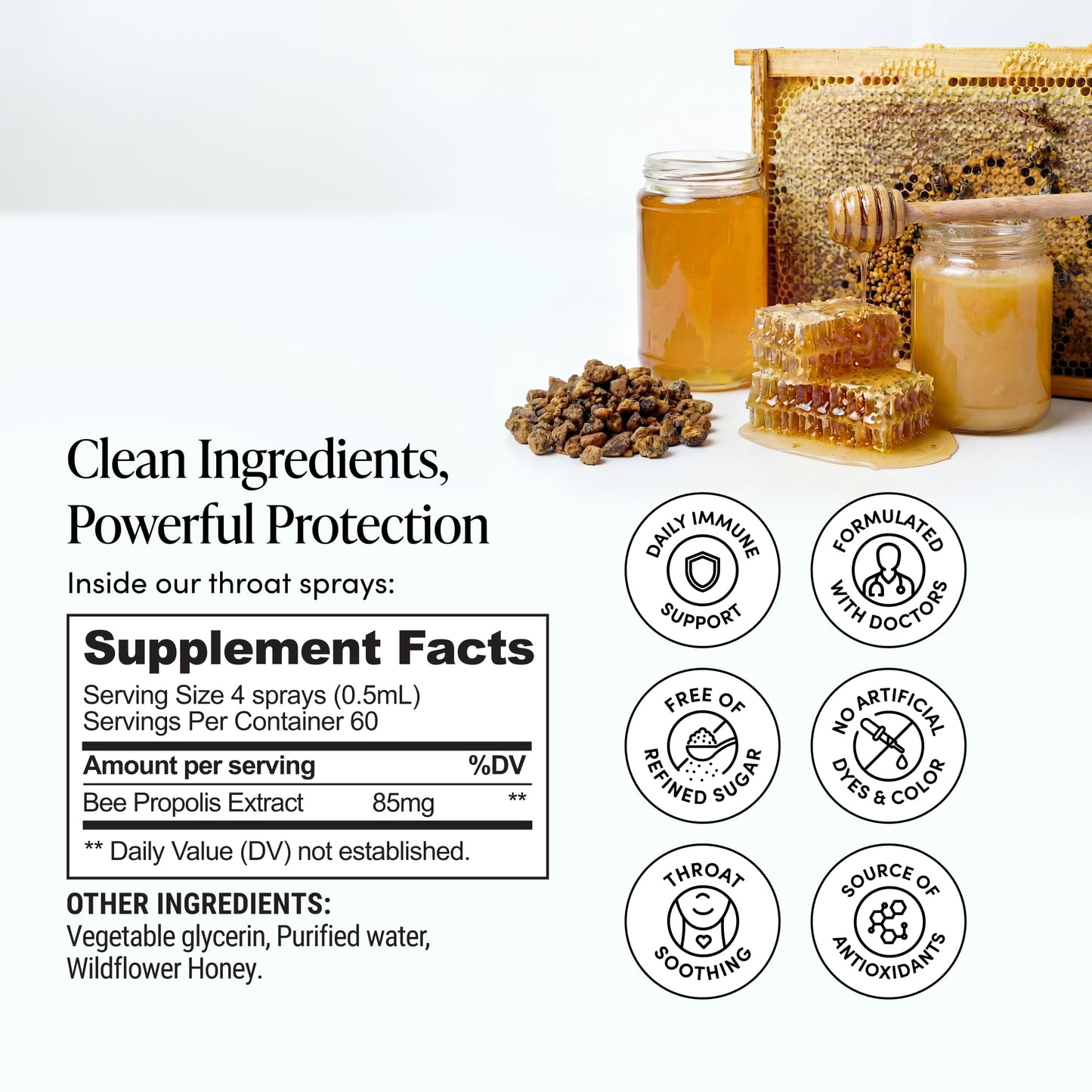 Propolis Throat Spray by Beekeeper's Naturals - 95% Bee Propolis Extract, Natural Immune Support & Sore Throat Relief - Antioxidants, Keto, Paleo, Gluten-Free (1.0 oz)(Pack of 1) Beekeeper's Naturals buy supplements Au