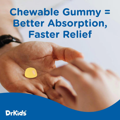 Dr. Kids Children’s Pain and Fever Chewable Gels – Pain Relief and Fever Reducer for Kids Ages 2–11, 80 mg Chewable Acetaminophen for Headache, Sore Throat, Cold & Flu, Pineapple Flavor, 24 Count Dr. KidsBuy Supplements Australia