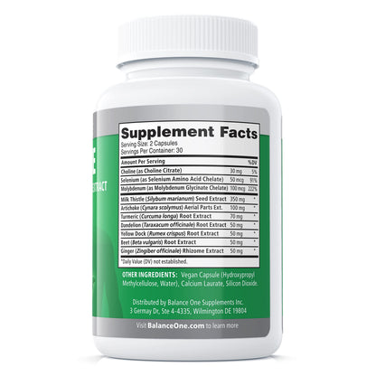 Balance ONE Liver Support Supplement with Milk Thistle, Molybdenum, Dandelion Root & Choline – Liver Health, Detox Pathway & Antioxidant Support – Vegan Capsules, 1 Month Supply – Liver One Balance ONE buy supplements Au