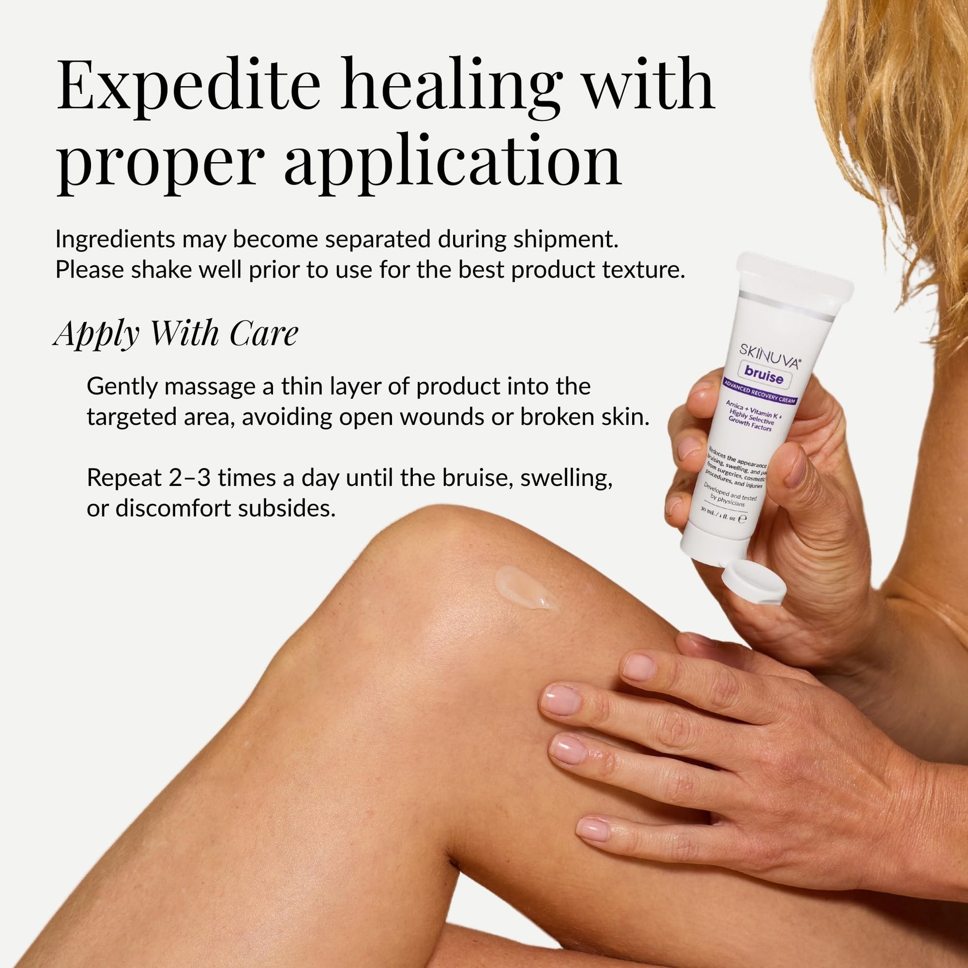Skinuva® Bruise Advanced Recovery Cream - Topical Bruise Cream Formulated with Growth Factors, Arnica & Vitamin K (1 oz) SkinuvaBuy Supplements Australia