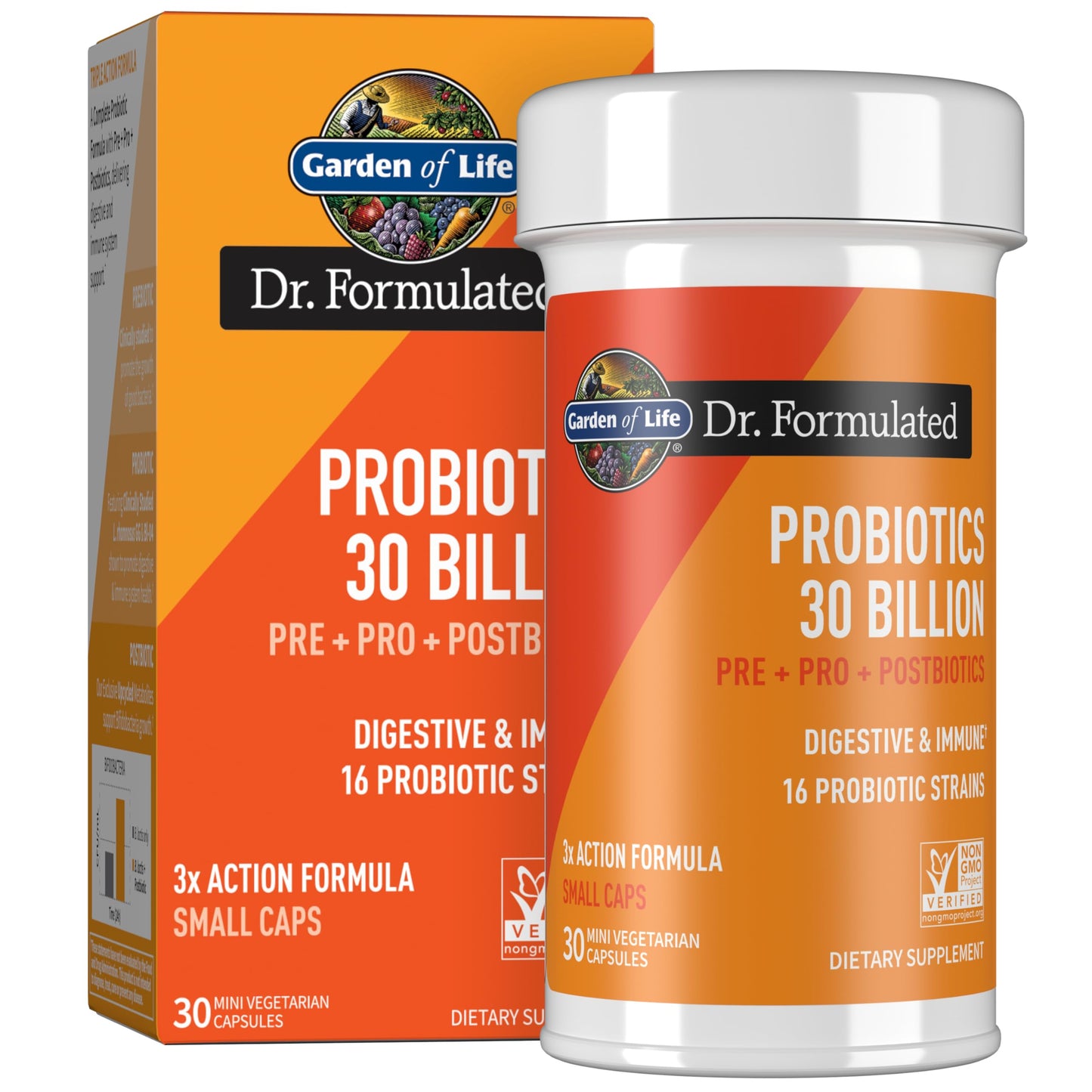 Garden of Life Dr Formulated Once Daily 3-in-1 Complete Probiotics, Prebiotics & Postbiotics - PRE + PRO + POSTBIOTIC Supplement for Adults’ Digestive & Immune Health, 30 Billion CFU, 30 Day Supply Garden of Life buy supplements Au