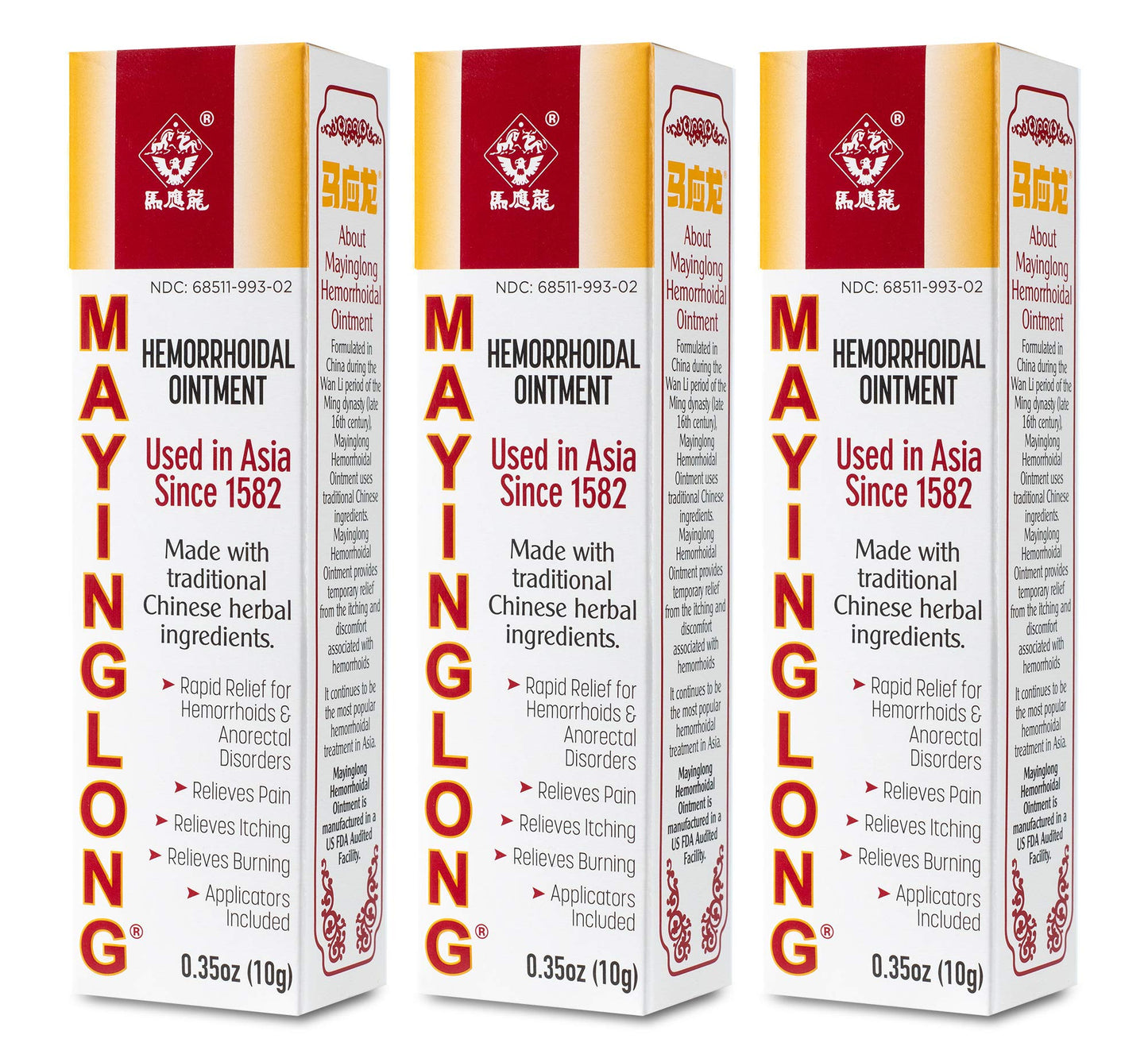 Mayinglong Musk Hemorrhoidal Ointment, Helps Relieve Itching, Burning, or Discomfort Fast (3 Pack) MayinglongBuy Supplements Australia