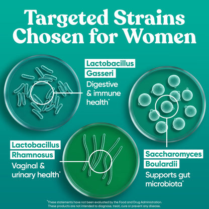 Flourish Probiotics + Prebiotics for Women - Gut and Digestion, Urinary Tract, Reduce Bloating, Vaginal Health - 18 Clinically Proven Strains, 14 Billion CFU - 30 Shelf-Stable Mini Vegan Capsules Eu Natural buy supplements Au