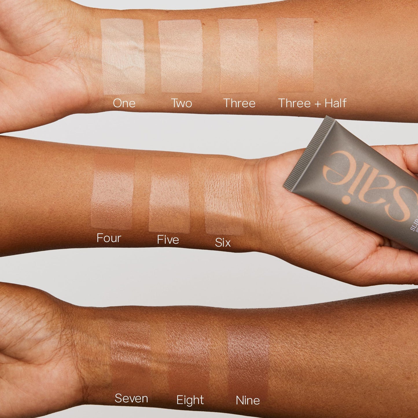 Saie Slip Tint Tinted Moisturizer with SPF 35 - Light Coverage, Glowy Skin Tint & Mineral Sunscreen for Face with Hydrating Hyaluronic Acid - Summer Makeup Essential - Shade Three (1.35 oz) SaieBuy Supplements Australia