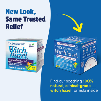 T.N. Dickinson’s Medicated Cooling Pads with Witch Hazel and Aloe | Hemorrhoid Treatment, Postpartum Care, Feminine & Rectal Relief | 100 Rounds T.N. Dickinson'sBuy Supplements Australia
