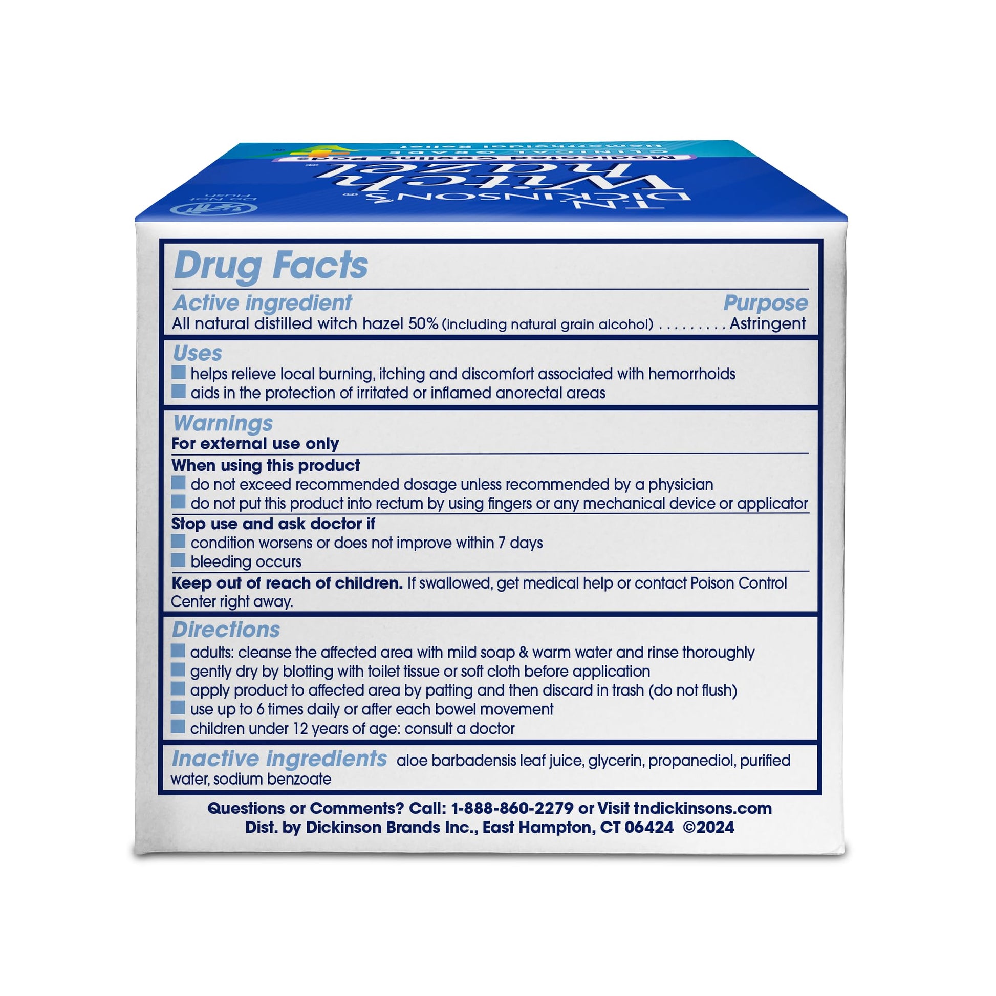 T.N. Dickinson’s Medicated Cooling Pads with Witch Hazel and Aloe | Hemorrhoid Treatment, Postpartum Care, Feminine & Rectal Relief | 100 Rounds T.N. Dickinson'sBuy Supplements Australia