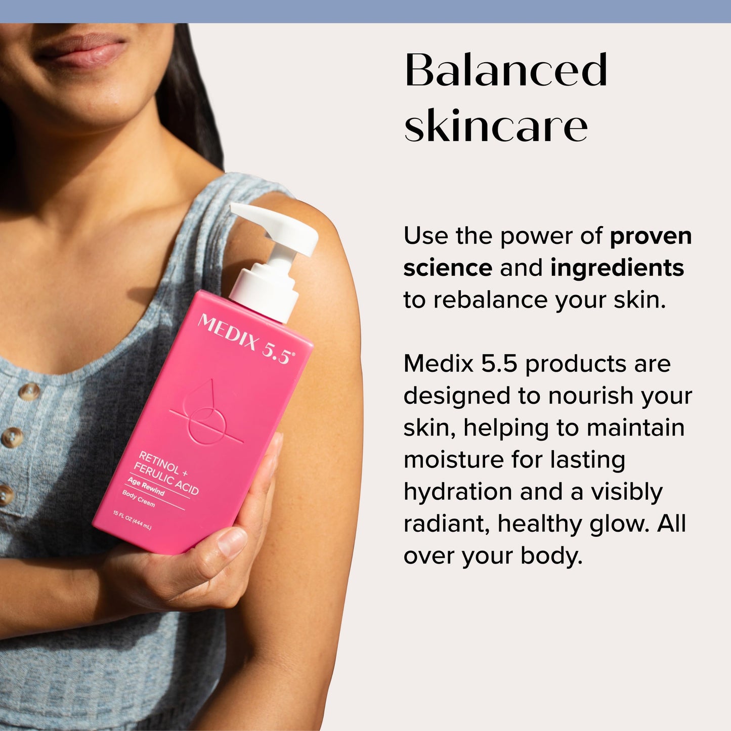 Medix 5.5 Retinol Body Lotion Firming Moisturizer | Crepey Skincare Treatment