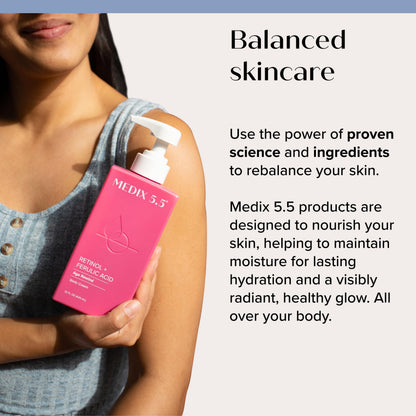 Medix 5.5 Retinol Body Lotion Firming Moisturizer | Crepey Skincare Treatment
