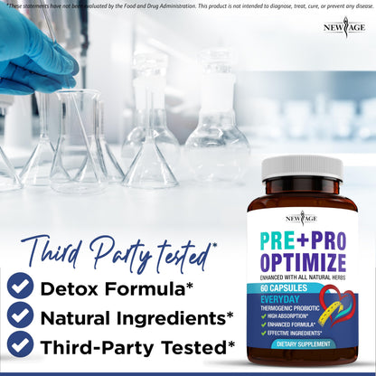 Pro Optimize Probiotics for Women, Menopause, 70 Billion CFU, Digestive Health - Relief for Bloating, Hot Flashes, Joint Support, Night Sweats - Gut Health & Metabolism - Dong Quai (120 (Pack of 2)) NEW AGE buy supplements Au