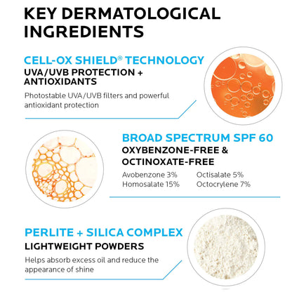 La Roche-Posay Anthelios Clear Skin Sunscreen Dry Touch SPF 60, Oil Free Sunscreen For Face, Oil Absorbing, Broad Spectrum SPF