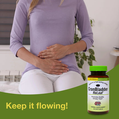 Herbs Etc. CranBladder ReLeaf Softgels - Bladder Health Support - Natural Supplement Formula to Aid Urinary Health & Comfort - Optimal Urinary Support with Cranberry - 60 Softgels (60 Servings) Herbs Etc.Buy Supplements Australia