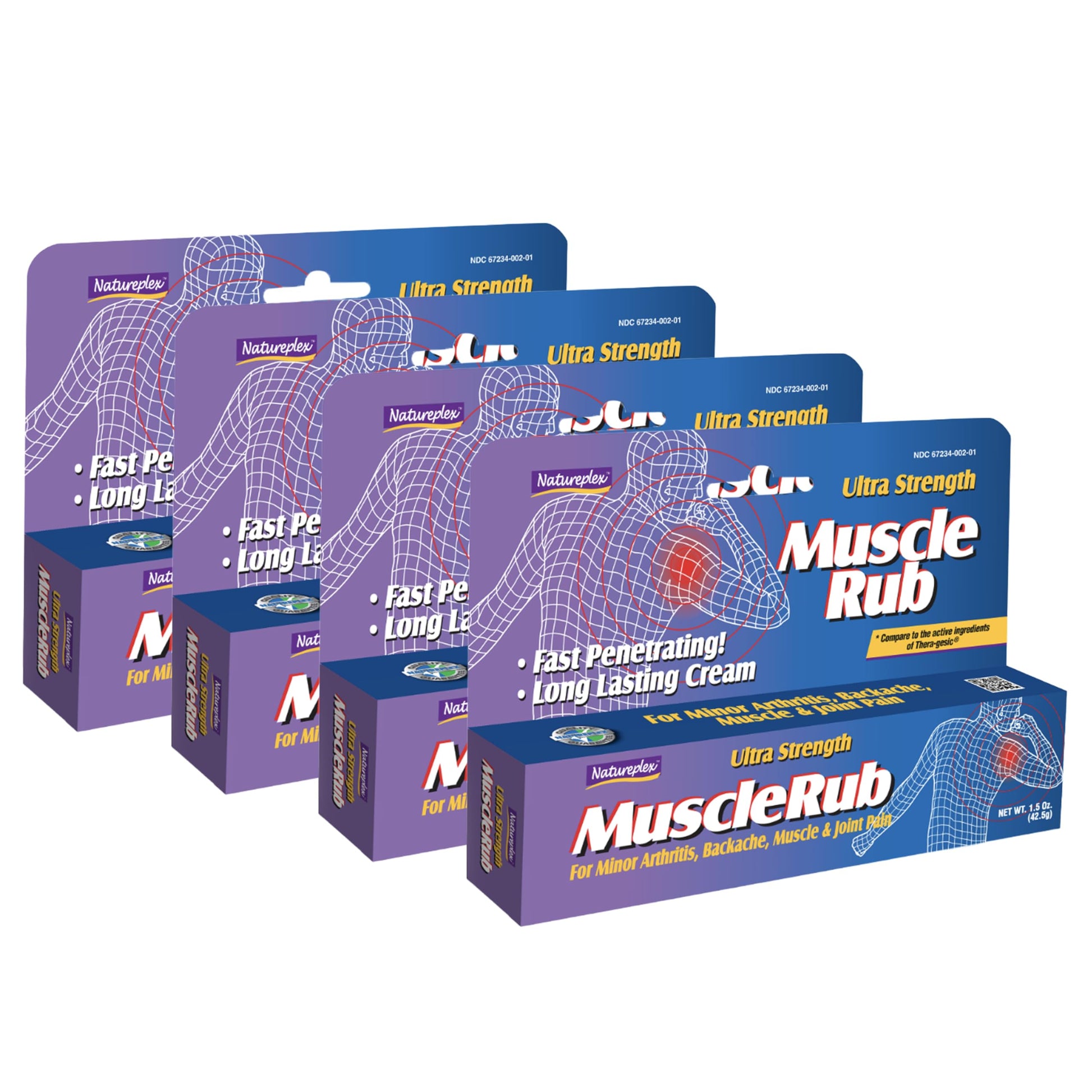 Ultra Strength Muscle Rub 4 Pack NatureplexBuy Supplements Australia