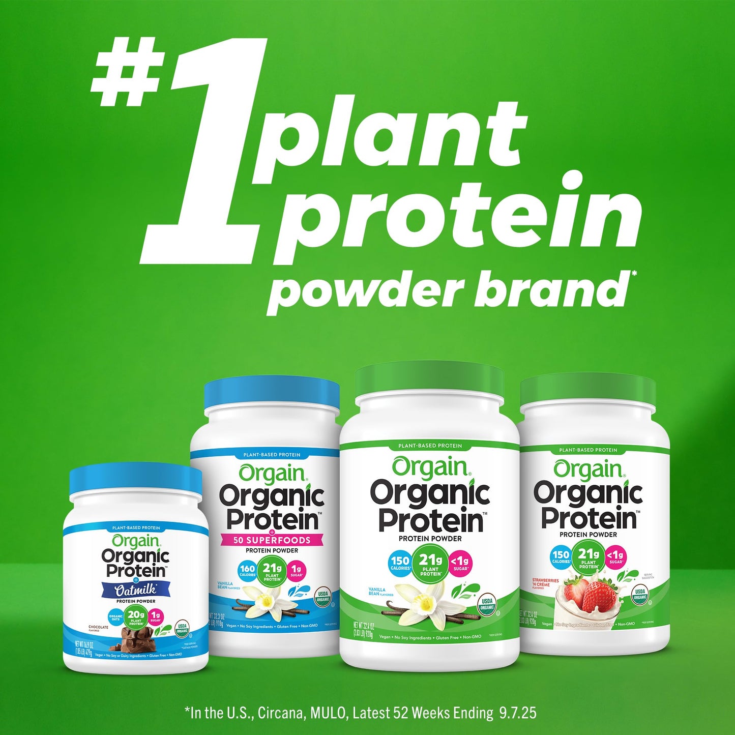 Orgain Organic Vegan Meal Replacement Protein Powder, Creamy Chocolate Fudge - 20g Plant Based Protein, Gluten Free, Dairy Free, Lactose Free, Soy Free, No Sugar Added,