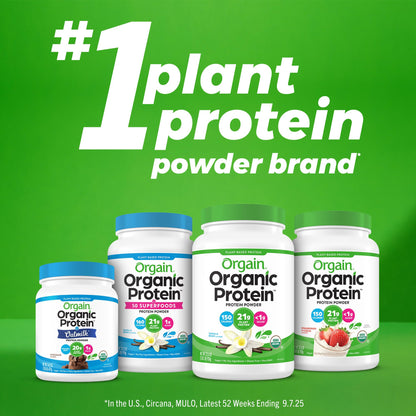 Orgain Organic Vegan Meal Replacement Protein Powder, Creamy Chocolate Fudge - 20g Plant Based Protein, Gluten Free, Dairy Free, Lactose Free, Soy Free, No Sugar Added,