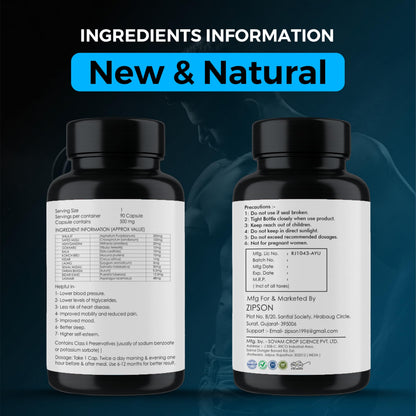 ZIPSON Shilajit for Men & Women | 90 Capsules | Himalayan Formula for Extra Power, Stamina & Immune Support | with Natural Fulvic Acid | Non-GMO | 500mg Per Serving ZIPSON buy supplements Au