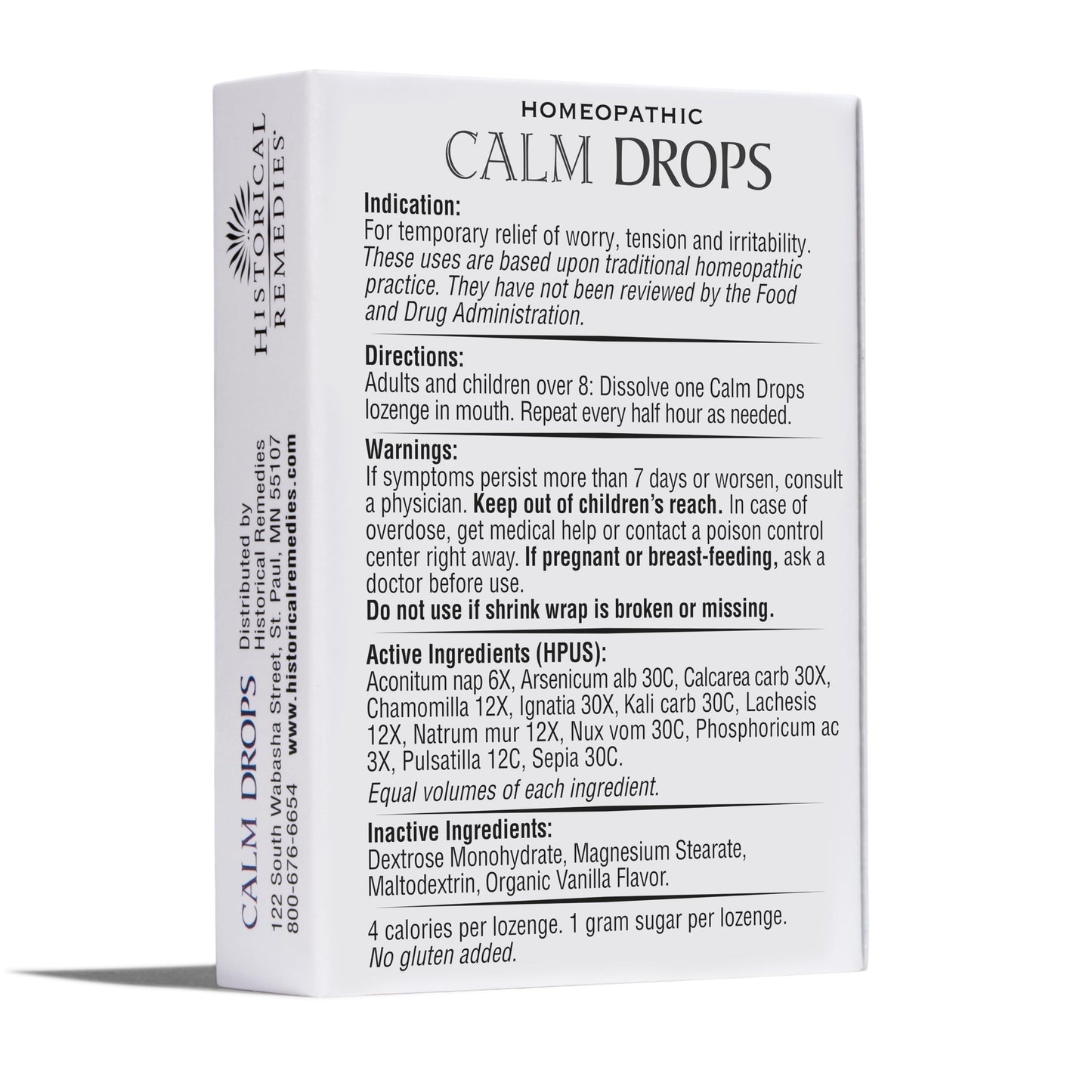 Historical Remedies Calm Drops Homeopathic Lozenges (6 Pack)| Natural Care for Emotional Relief, Vegan & Gluten-Free Organic Vanilla Flavor Drops to Promote Relaxation and a Sense of Calm
