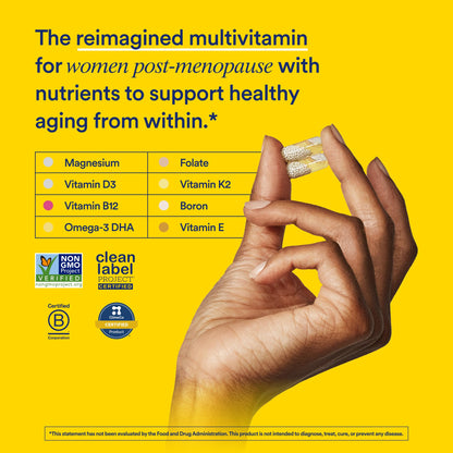 Ritual Women’s 50+ Daily Multivitamin - Key Essential Vitamins and Minerals to Support Menopause, Energy, Heart, Bone, Brain Health* - Including Folate