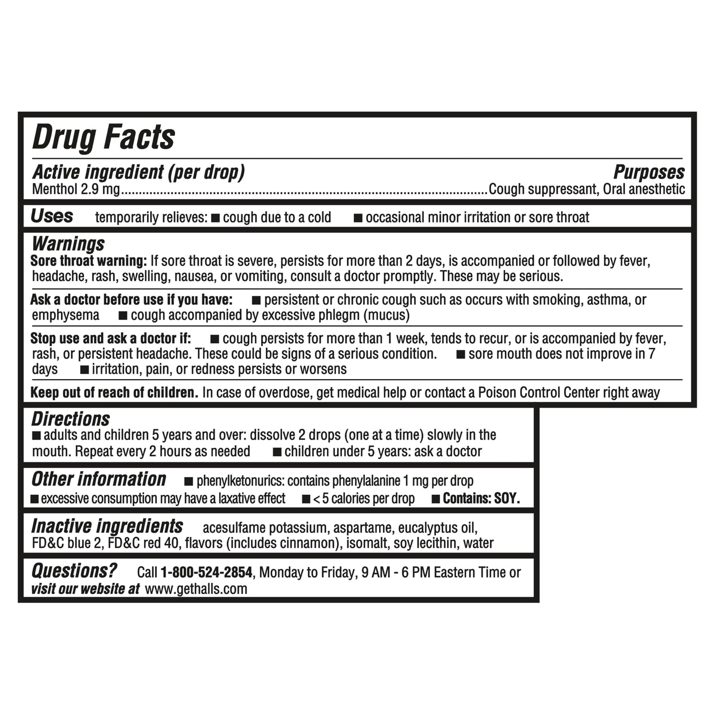 HALLS Minis Cherry Flavor Sugar Free Cough Drops, 48 Drops