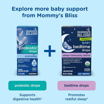 Mommy's Bliss Baby Multivitamin + Iron, Daily Essential Baby Vitamins for Immune Support, Healthy Growth & Bone Development, Age 2 Months+, 30 ml Mommy's Bliss
