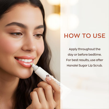 Hanalei Lip Treatment for Dry, Chapped Lips – Intensive Overnight Moisturizer with Kukui Oil