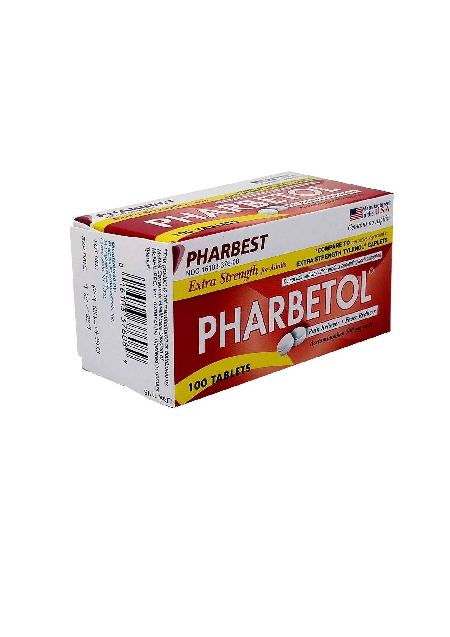 Pharbetol 500mg Extra Strength Tablets 100 Count (Generic Extra Strength) PHARBEST PHARMACEUTICALSBuy Supplements Australia