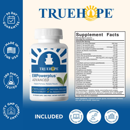 Truehope EMPowerplus Advanced Multivitamin for Women & Men - Broad-Spectrum Multivitamins & Chelated Minerals | 1000% Better Absorption | 37 Research Studies & 28 Years of Success | 30 Day Supply TruehopeBuy Supplements Australia